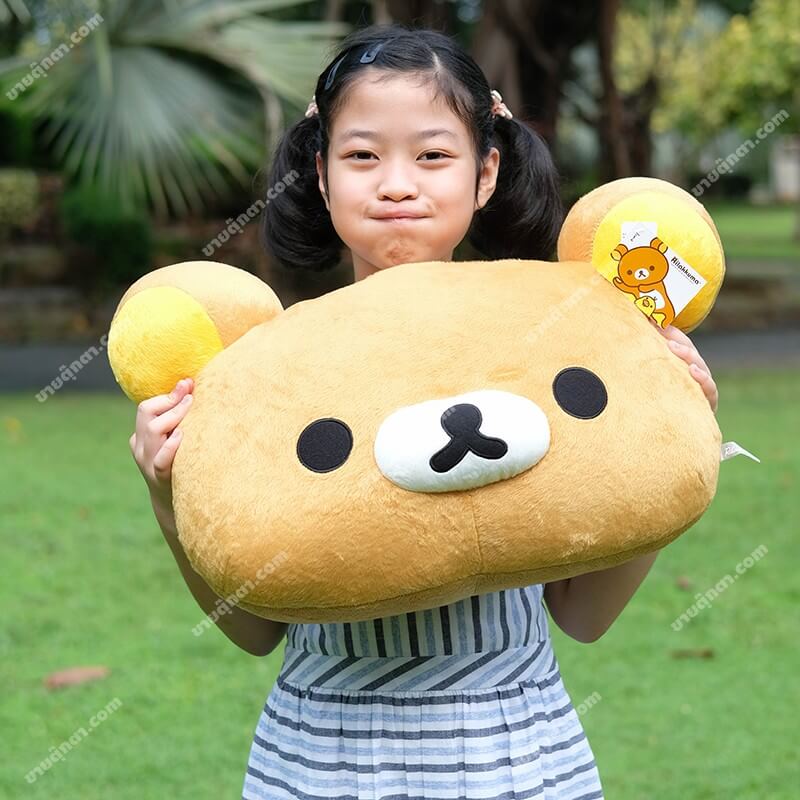 3018 Rillakkuma 22 inch Pillow - human2 หมอนริลัคคุมะ จากเรื่องริลัคคุมะ Rillakkuma