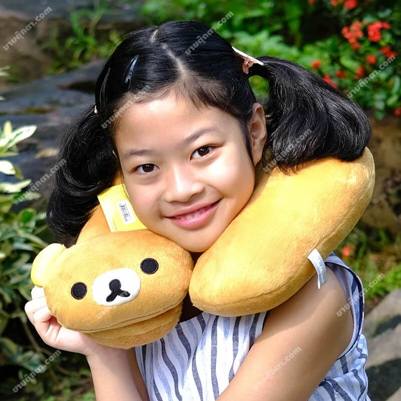 3020 Rilakkuma U Neck Pillow - human1 หมอนรองคอ ริลัคคุมะ แบบตัวยู / Rialkkuma Neck Pillow