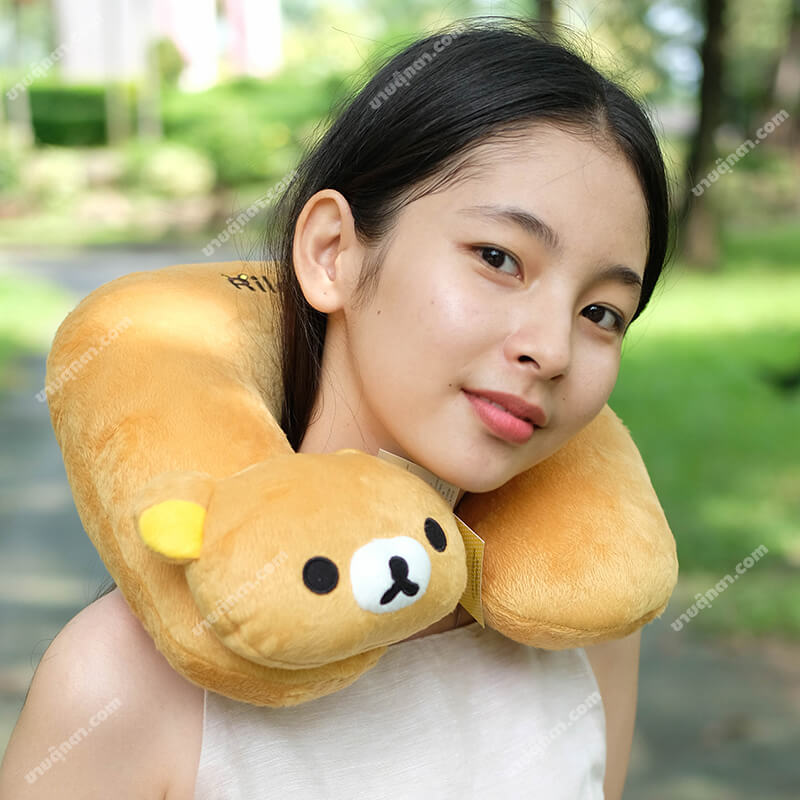 3020 Rilakkuma U Neck Pillow - human2 หมอนรองคอ ริลัคคุมะ แบบตัวยู / Rialkkuma Neck Pillow