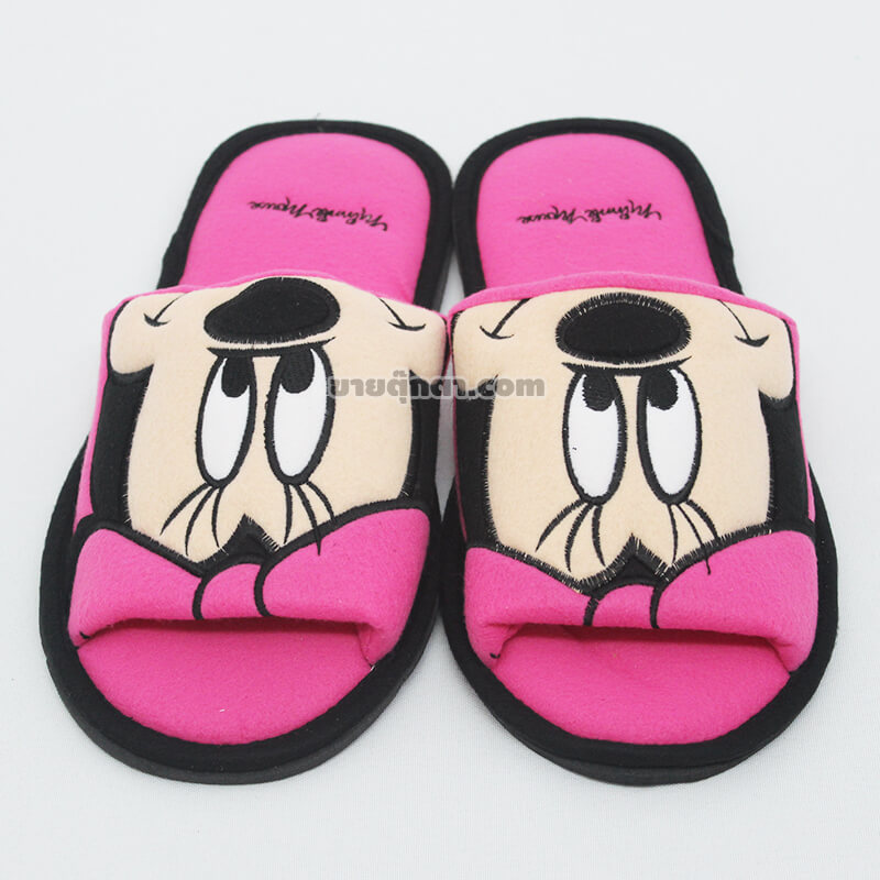 9065 Minnie Full Face Shoe - front รองเท้า มินนี่ เมาส์ / Minnie Mouse Shoe จากค่าย ดิสนีย์ Disney
