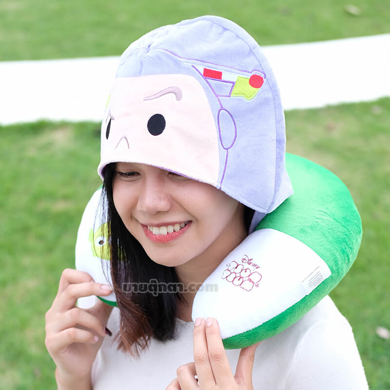 5155 Buzz Lightyear Neck Pillow - human2 หมอนรอคอ บัซ ไลท์เยียร์ แบบมีฮู้ด / Buzz Lightyear Neck Pillow ของค่าย ดิสนีย์ Disney