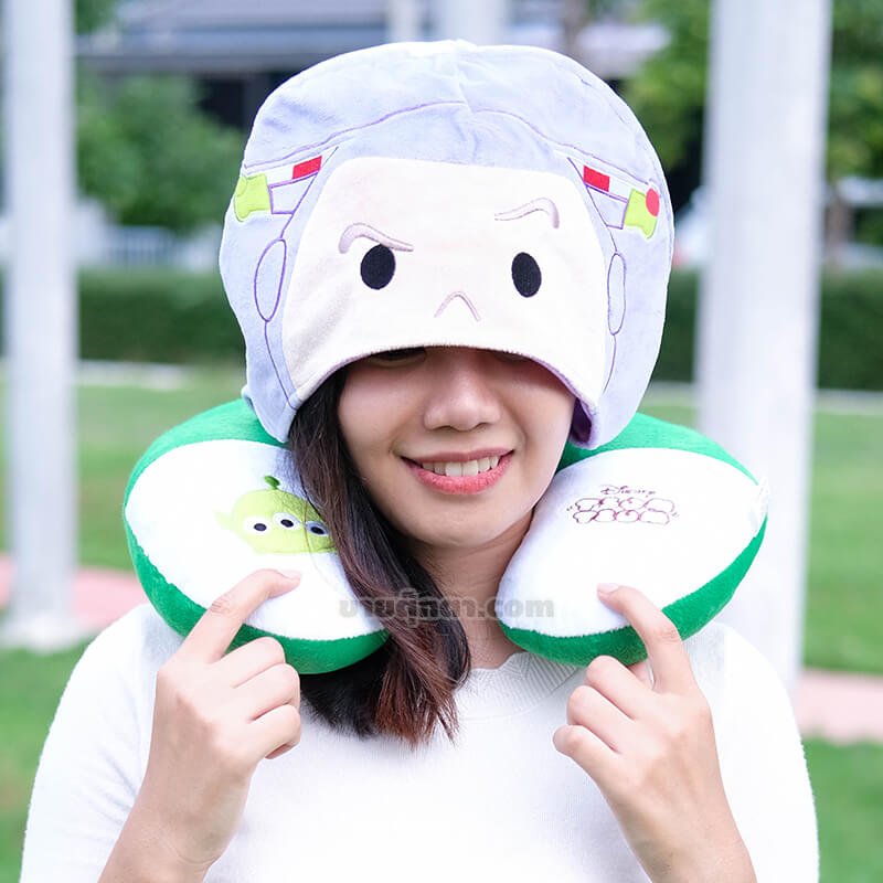 5155 Buzz Lightyear Neck Pillow - human3 หมอนรอคอ บัซ ไลท์เยียร์ แบบมีฮู้ด / Buzz Lightyear Neck Pillow ของค่าย ดิสนีย์ Disney