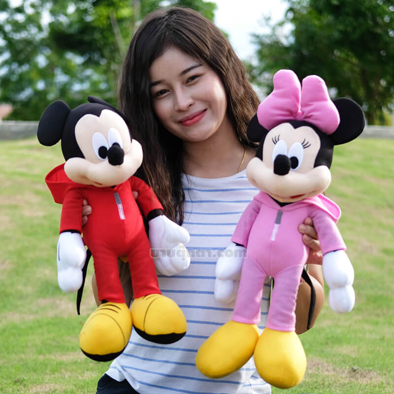 5182 Micky and Minnie Mouse - Hood Suit - human2 ตุ๊กตา มิกกี้เมาส์ & มินนี่เมาส์ ชุดฮู้ด / Micky Mouse & Minnie Mouse ของค่าย ดิสนีย์ Disney