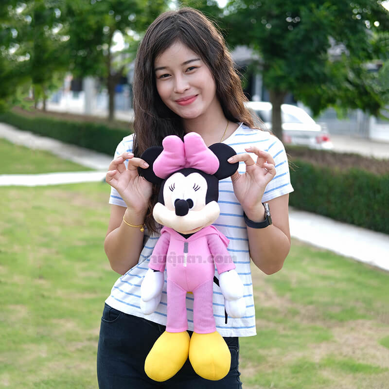 5182 Micky and Minnie Mouse - Hood Suit - minnie ตุ๊กตา มิกกี้เมาส์ & มินนี่เมาส์ ชุดฮู้ด / Micky Mouse & Minnie Mouse ของค่าย ดิสนีย์ Disney
