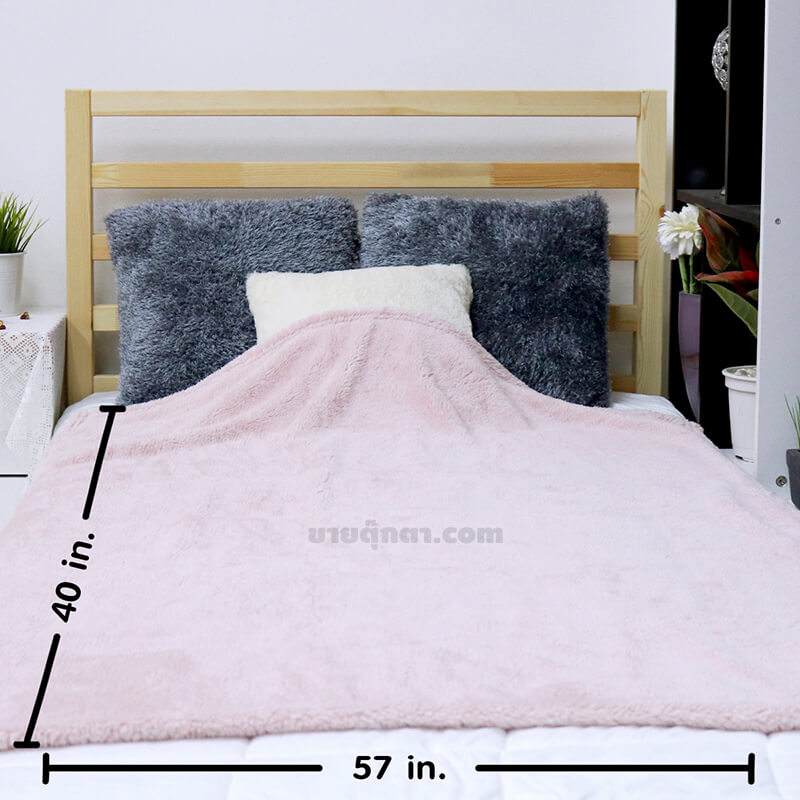 6301 Deer Pillow Blanket - blanket ตุ๊กตาผ้าห่ม กวาง / Pink Deer Pillow and Blanket