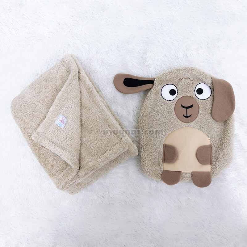 6304 Goat Pillow Blanket - group2 ตุ๊กตาผ้าห่ม แพะ / Brown Goat Pillow and Blanket