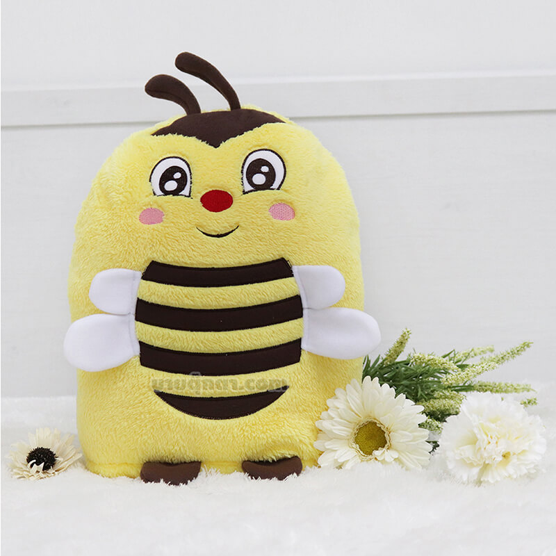 6306 Bee Pillow Blanket - front2 ตุ๊กตาผ้าห่ม ผึ้ง / Baby Bee Pillow and Blanket