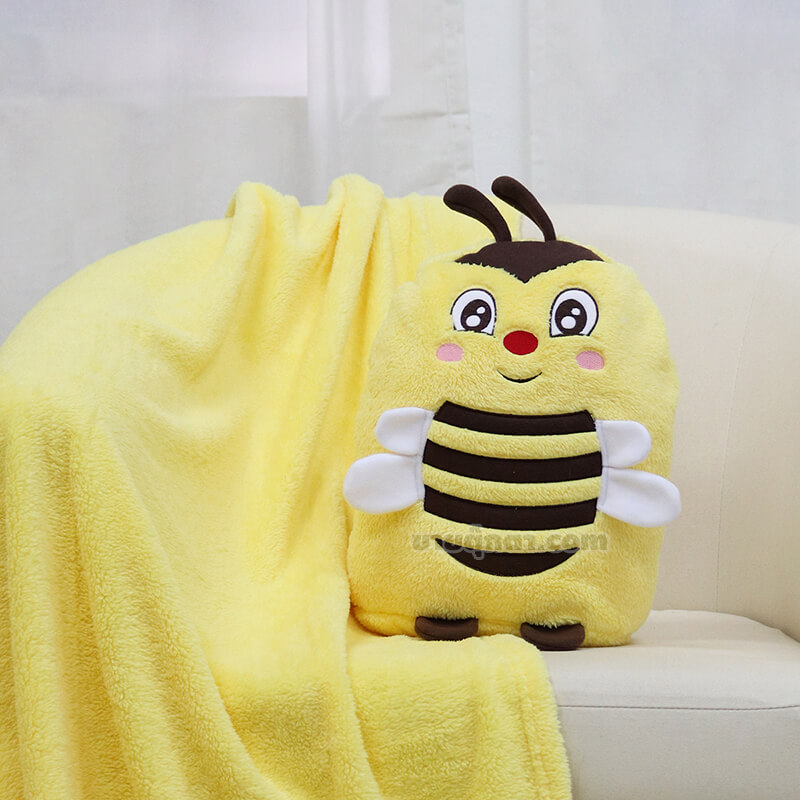 6306 Bee Pillow Blanket - group1 ตุ๊กตาผ้าห่ม ผึ้ง / Baby Bee Pillow and Blanket
