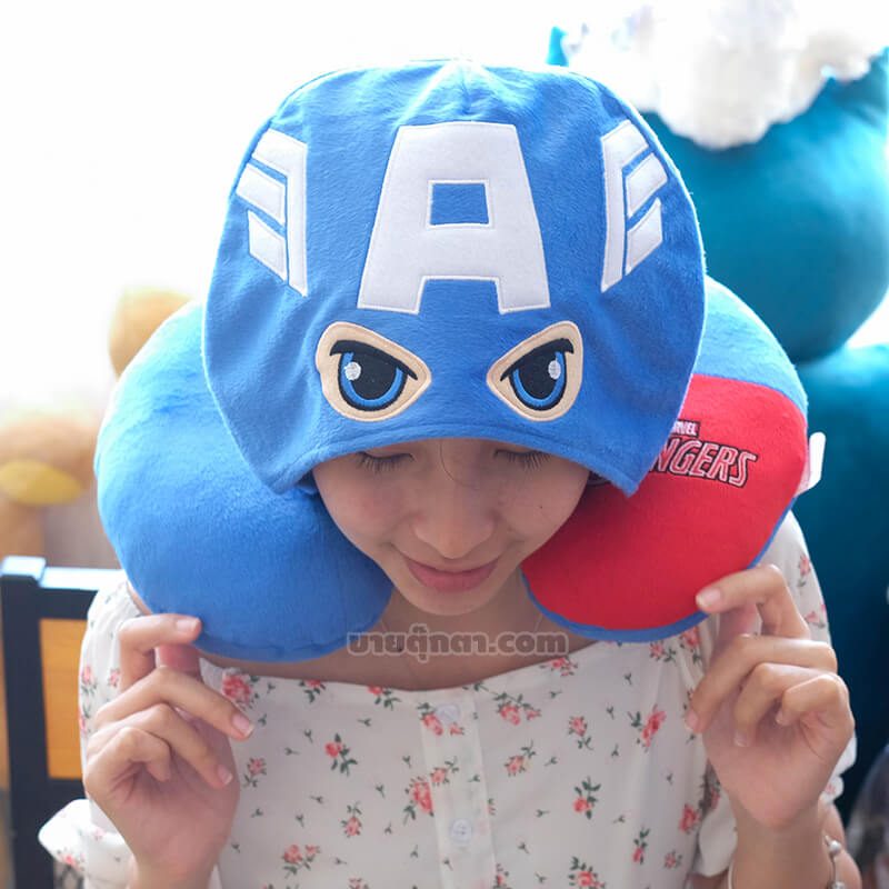 หมอนรองคอ กัปตันอเมริกา / Captain America จากเรื่องอเวนเจอร์ส Avenger Endgame ของค่าย มาร์เวล Marvel