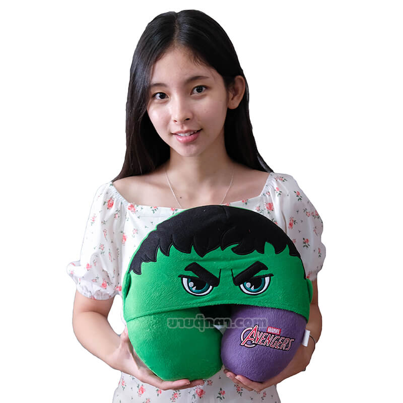 2018 Marvel Neck Pillow - Hulk1 หมอนรองคอ ฮัค / Hulk จากเรื่องอเวนเจอร์ส Avenger Endgame ของค่าย มาร์เวล Marvel