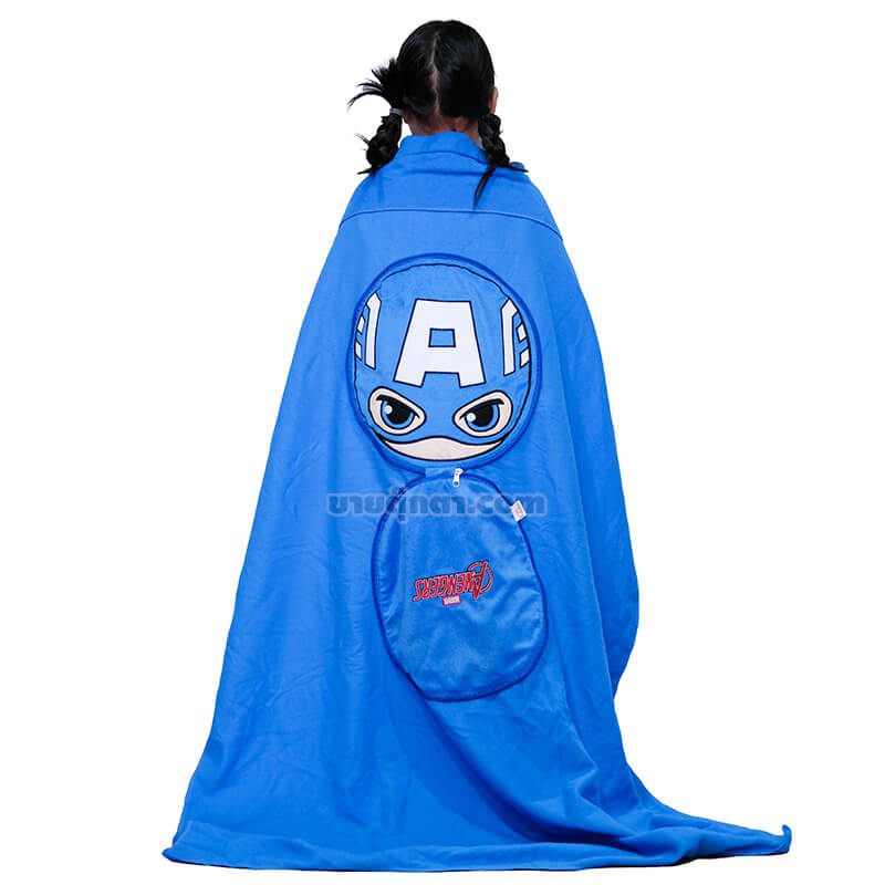 หมอนผ้าห่ม กัปตันอเมริกา / Captain America จากเรื่องอเวนเจอร์ส Avenger Endgame ของค่าย มาร์เวล Marvel