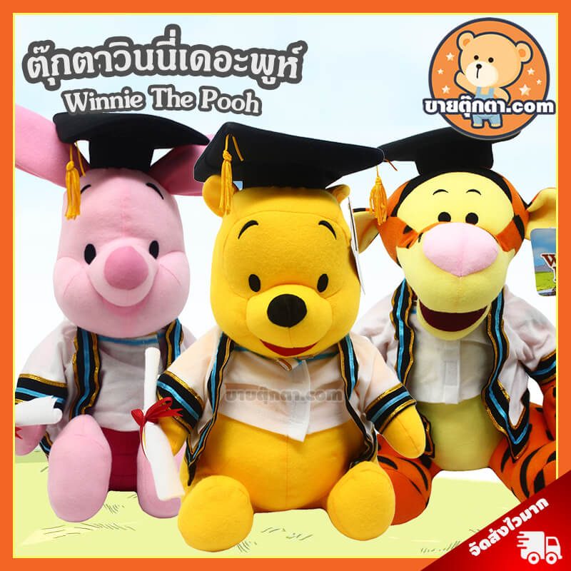 ตุ๊กตา หมีพูห์ รับปริญญา / Winnie the pooh จากเรื่องวินนี่เดอะพูห์ ของค่าย ดิสนีย์ Disney