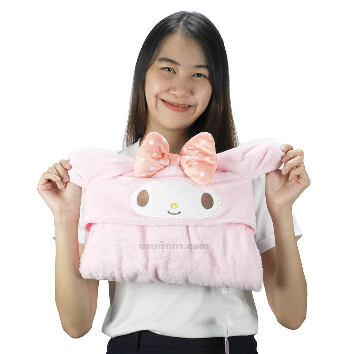 3801 My Melody Blanket with Hood - hold ผ้าห่มฮู้ด มายเมโลดี้ / My Melody ของค่าย ซานริโอ้ Sanrio