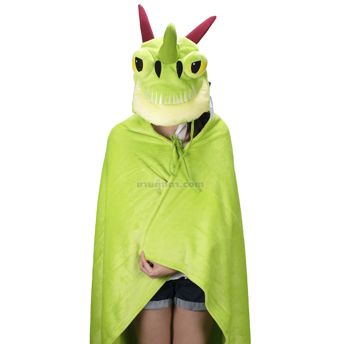4056 Bart Belch Blanket - front ผ้าห่มฮู้ด ซิปสองหัว / Barf Belch มังกรสองหัว จากเรื่อง อภินิหารไวกิ้งพิชิตมังกร How To Train Your Dragon ของค่าย ดรีมเวิกส์แอนิเมชัน Dreamworks