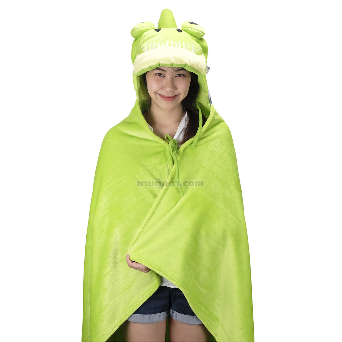 4056 Bart Belch Blanket - front2 ผ้าห่มฮู้ด ซิปสองหัว / Barf Belch มังกรสองหัว จากเรื่อง อภินิหารไวกิ้งพิชิตมังกร How To Train Your Dragon ของค่าย ดรีมเวิกส์แอนิเมชัน Dreamworks