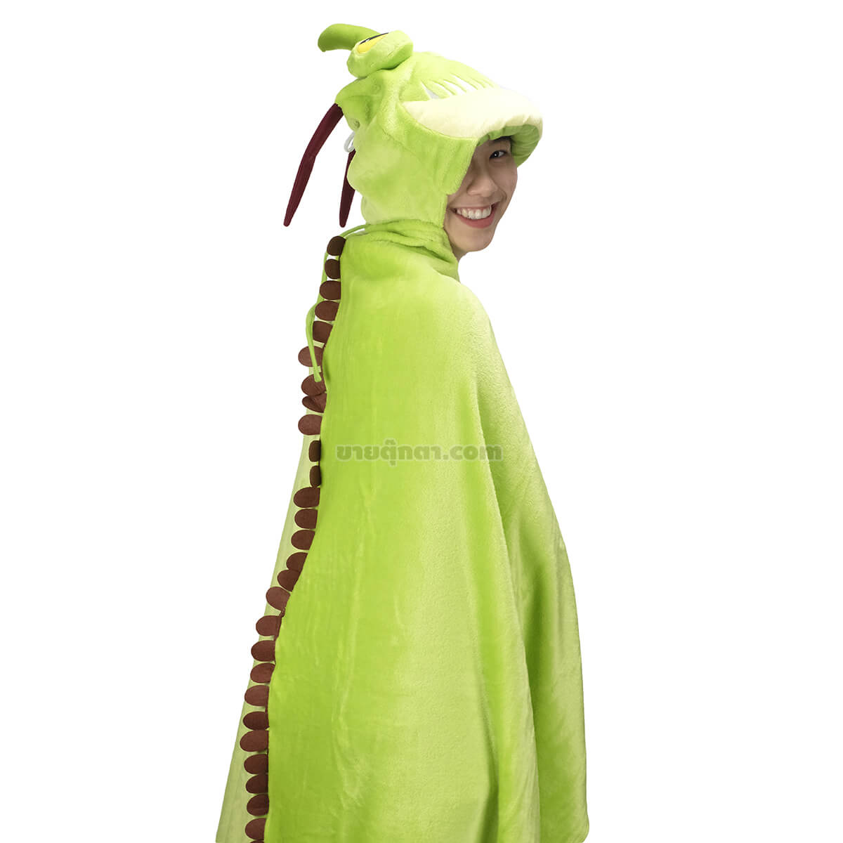 4056 Bart Belch Blanket - right ผ้าห่มฮู้ด ซิปสองหัว / Barf Belch มังกรสองหัว จากเรื่อง อภินิหารไวกิ้งพิชิตมังกร How To Train Your Dragon ของค่าย ดรีมเวิกส์แอนิเมชัน Dreamworks
