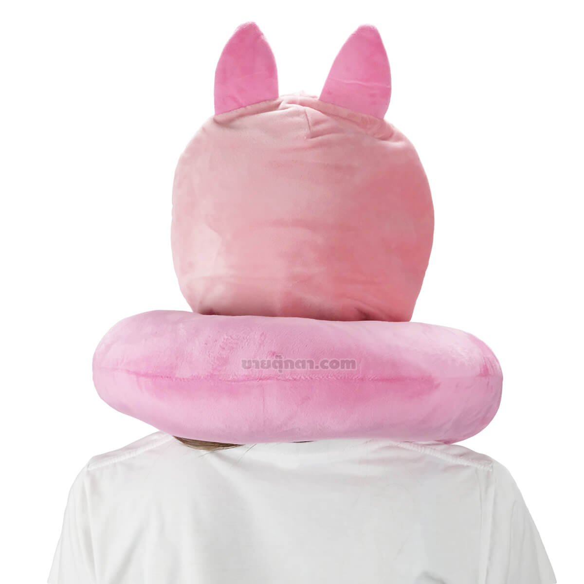 5224 Piglet Tsum Tsum - Neck Pillow - back หมอนรองคอ พิกเล็ต แบบมีฮู้ด / Piglet Tsum Tsum Neck Pillow จากเรื่องวินนี่เดอะพูห์ Winnie the pooh ของค่าย ดิสนีย์ Disney