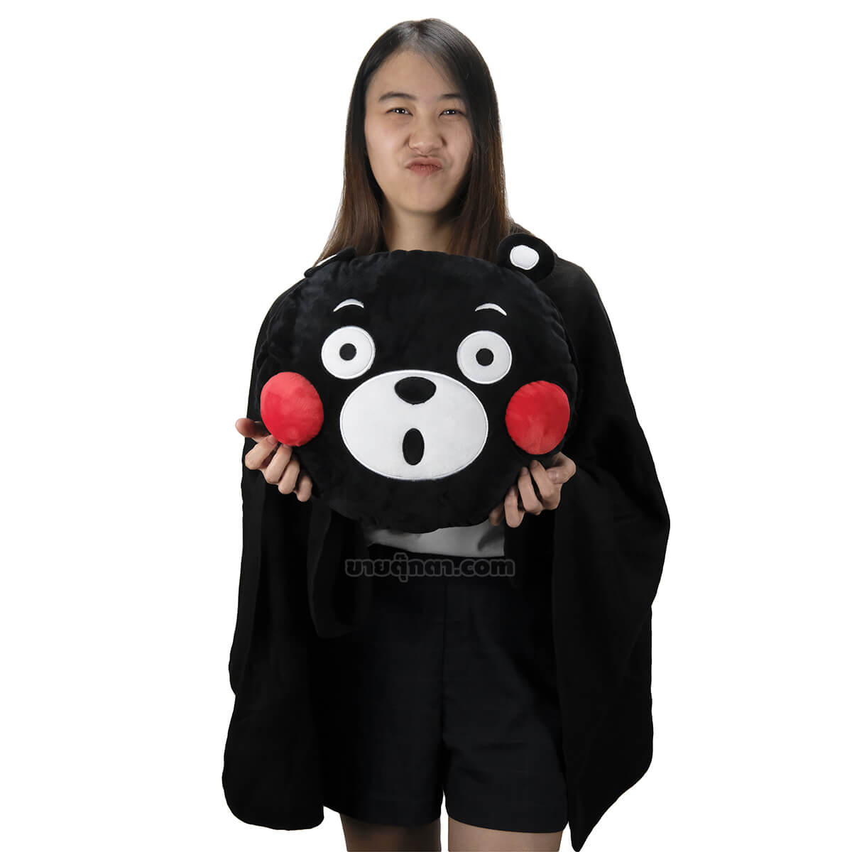 9077 Kumamon - Pillow and Blanket - front2 หมอนผ้าห่ม คุมะมง (Kumamon) จากมาสคอตจังหวัดคุมะโมะโตะ