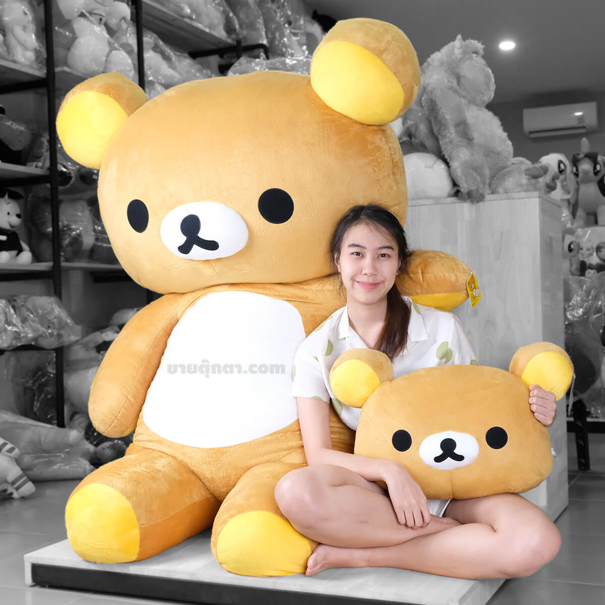 3033 Rilakkuma 180 cm - front ตุ๊กตาริลัคคุมะ จากเรื่องริลัคคุมะ Rillakkuma คุมะ Kuma หมีขี้เกียจ