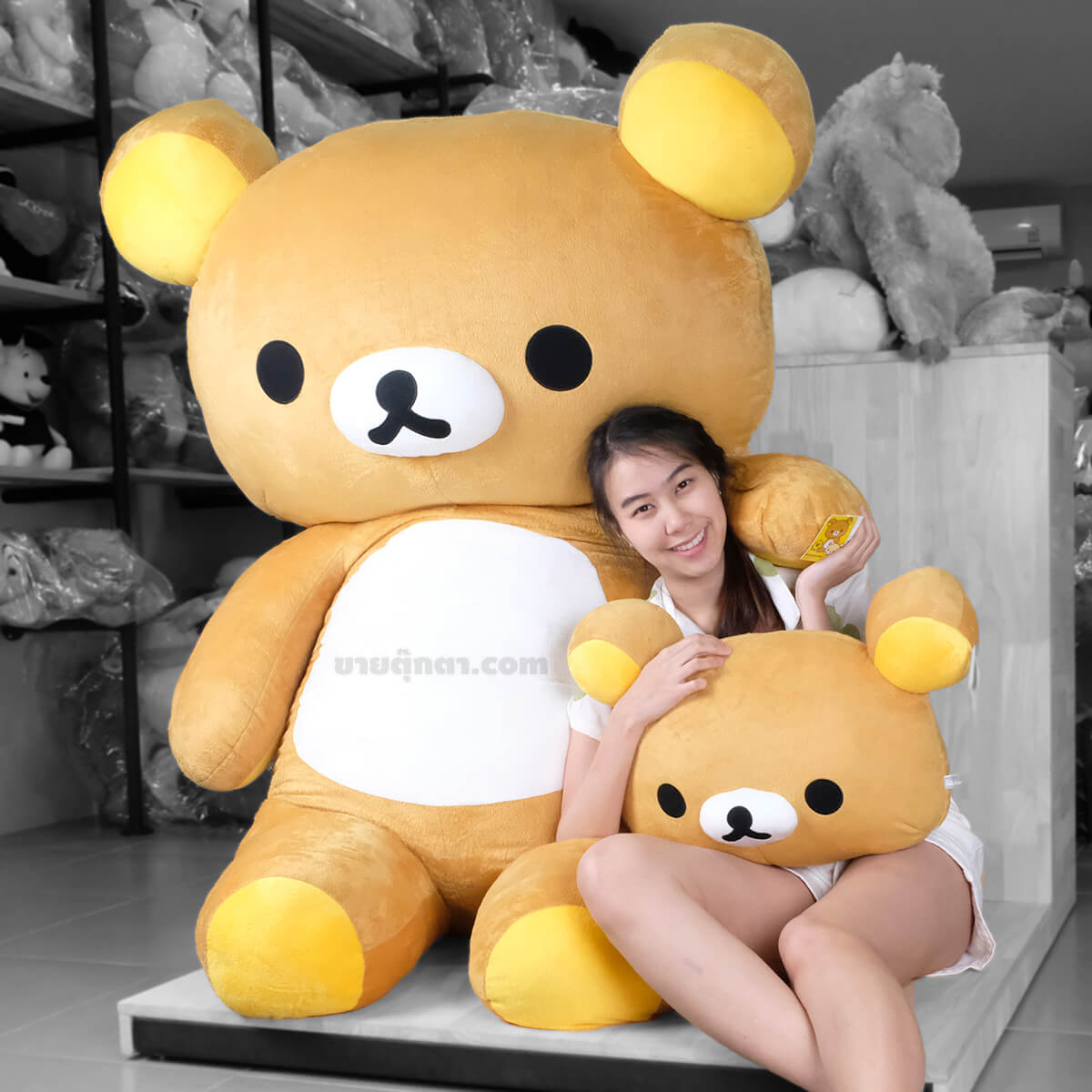 3033 Rilakkuma 180 cm - front2 ตุ๊กตาริลัคคุมะ จากเรื่องริลัคคุมะ Rillakkuma คุมะ Kuma หมีขี้เกียจ
