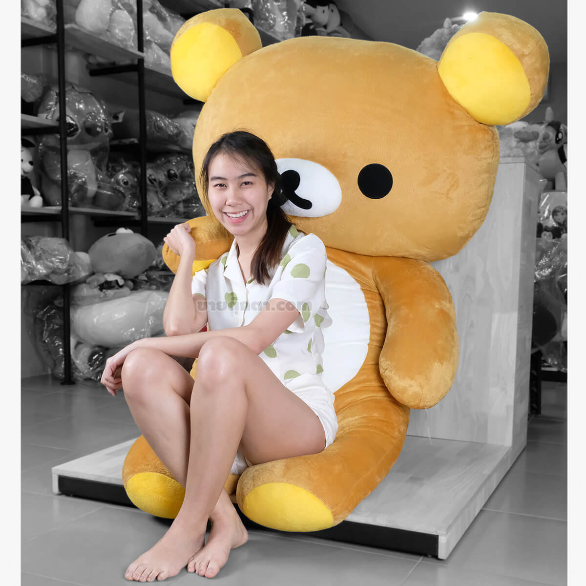 3033 Rilakkuma 180 cm - iso ตุ๊กตาริลัคคุมะ จากเรื่องริลัคคุมะ Rillakkuma คุมะ Kuma หมีขี้เกียจ