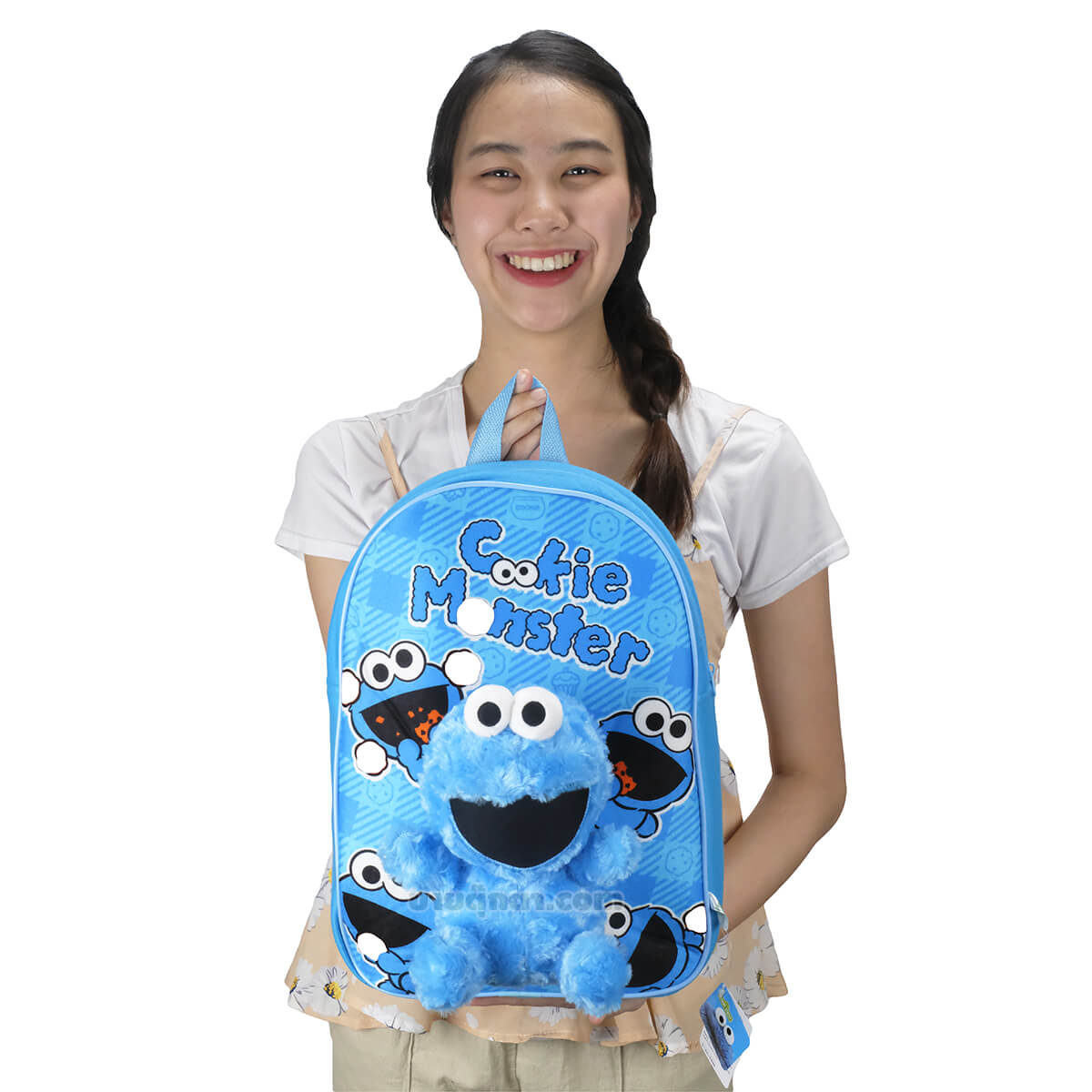 9177 Cookie Bag - front กระเป๋าเป้ คุ๊กกี้ / Cookie Bag จากเรื่องเซซามีสตรีท Sesame Street