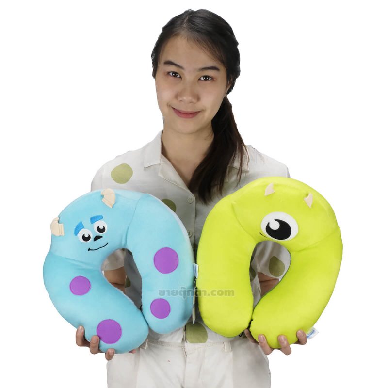 หมอนรอคอ ไมค์ & ซัลลี่ / Mike & Sulley Relax Neck Pillow ของค่าย ดิสนีย์ Disney