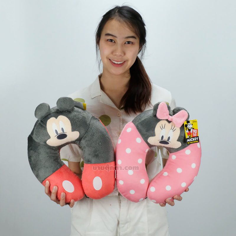 หมอนรอคอ มิกกี้เมาส์ & มินนี่เมาส์ / Micky & Minnie Mouse Neck Pillow ของค่าย ดิสนีย์ Disney
